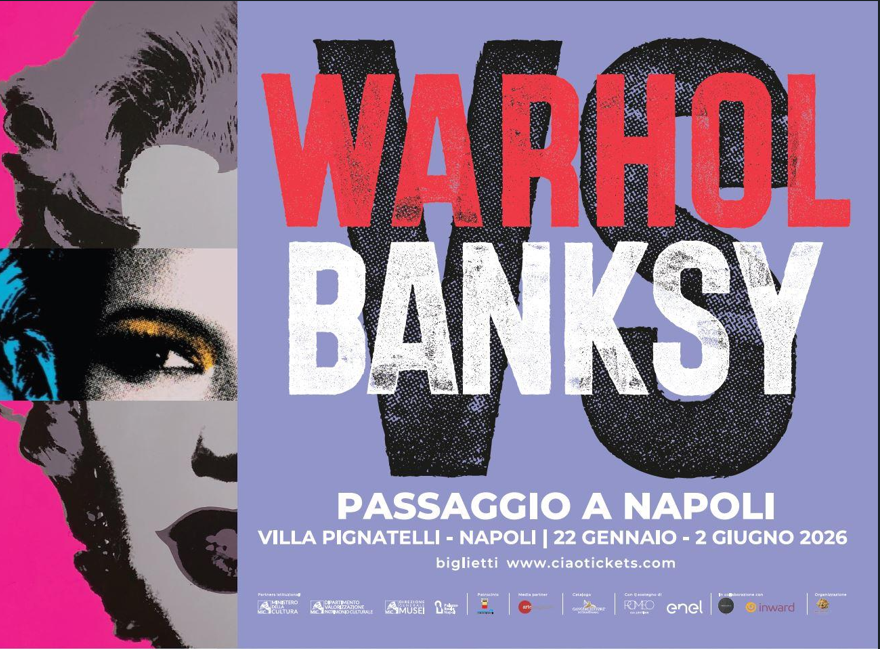Wharol VS Bansky Locandina ufficiale mostra Wharol e Bansky