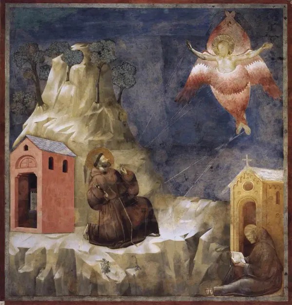 San Francesco riceve le stimmate di Giotto nella Basilica Superiore di San Francesco ad Assisi