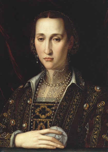 Moda e arte a Berlino: Alessandro Allori, Eleonora di Toledo, 1560–1562, dettaglio, Gemäldegalerie di Berlino