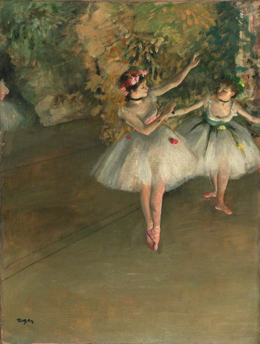 Due ballerine sul palcoscenico di Edgar Degas, 1874, Courtauld Gallery di Londra