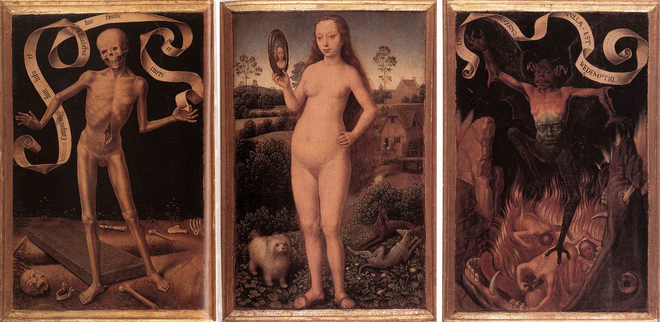 Vanità terrena e Redenzione celeste, Hans Memling: Vanità, Morte e Inferno, Musée des Beaux-Arts di Strasburgo